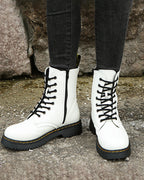 Stylish Monica Ankle Boots with Lacing and Zipper — Allmycloset (view 4)