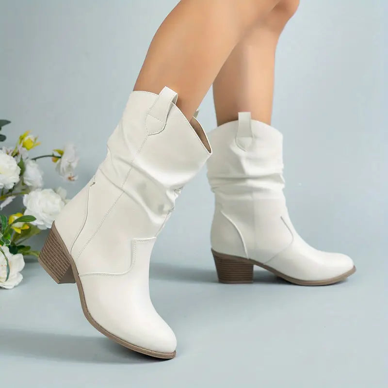 Claudia - Trendy Western Half-High Boots for a Stylish Look — Allmycloset (view 4)