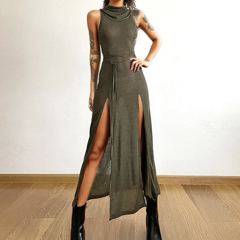 Annabelle™ - Hoodie Sleeveless Maxi Dress — Allmycloset