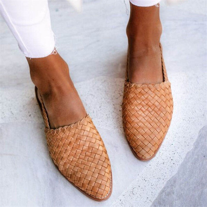 Lucy™ - Leather Woven Sandals — Allmycloset (view 2)