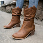 Claudia - Trendy Western Half-High Boots for a Stylish Look — Allmycloset