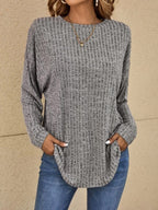Elegant Long Sleeve Casual Sweater by Elizabeth — Allmycloset (view 4)