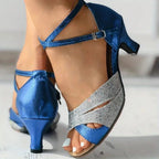 GIANNA - Stylish Women's Sandals with Sparkly Glitter Heel — Allmycloset (view 3)