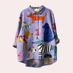 Brynja - Women's shirt with cheerful dog print — Allmycloset