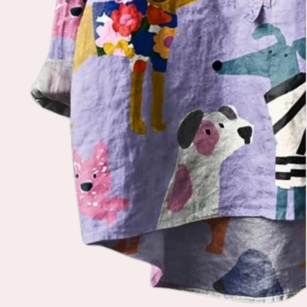Brynja - Women's shirt with cheerful dog print — Allmycloset (view 3)