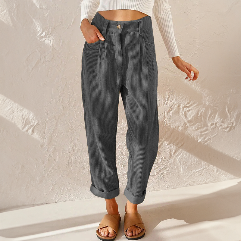Grace™ - High Waist Corduroy Pants — Allmycloset (view 4)
