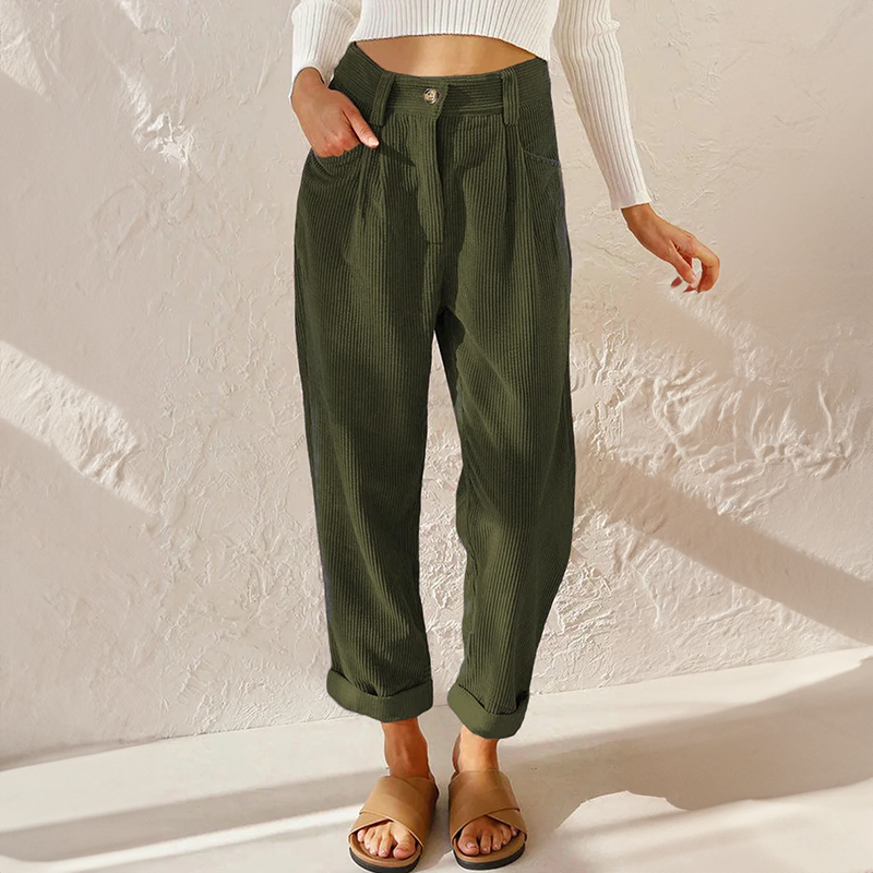 Grace™ - High Waist Corduroy Pants — Allmycloset (view 6)