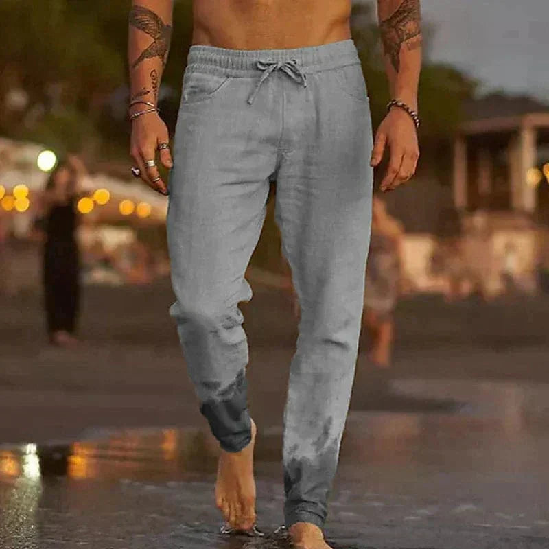 Michael™ - Premium Linen Trousers — Allmycloset (view 2)