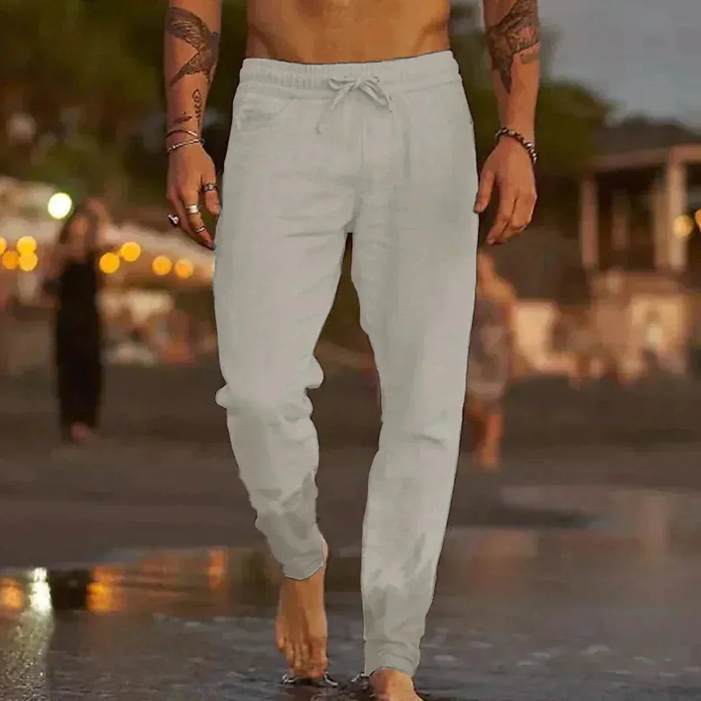 Michael™ - Premium Linen Trousers — Allmycloset (view 3)