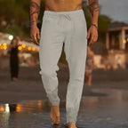 Michael™ - Premium Linen Trousers — Allmycloset (view 3)