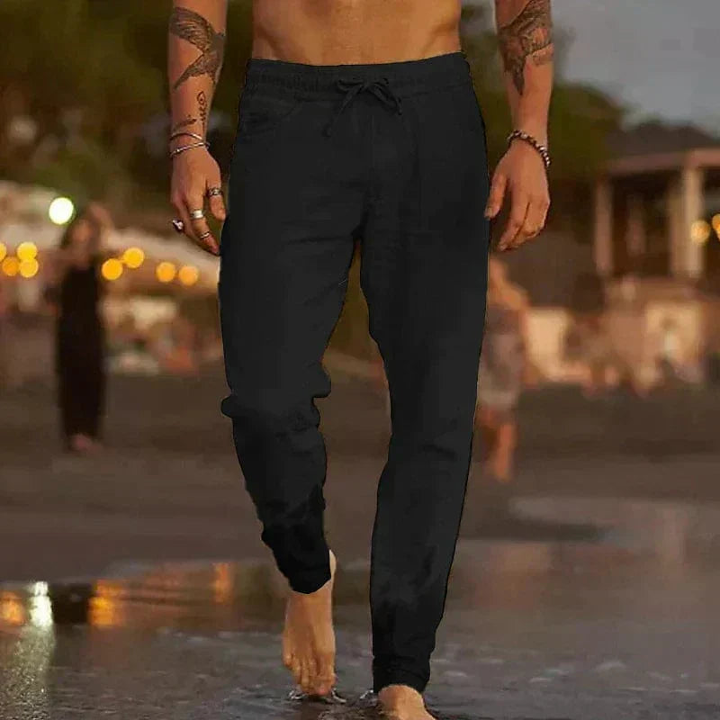 Michael™ - Premium Linen Trousers — Allmycloset (view 4)