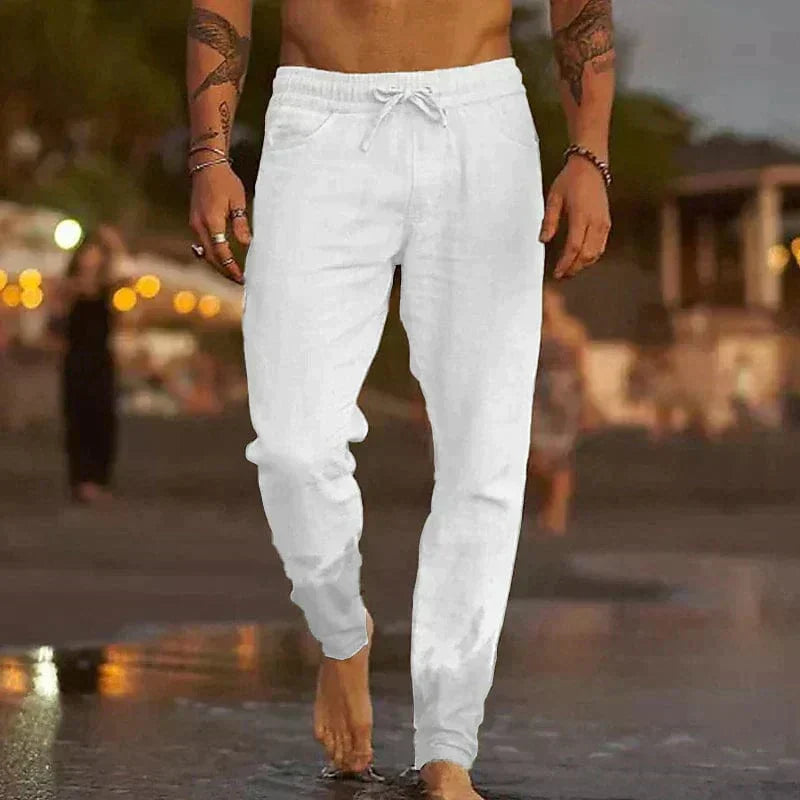 Michael™ - Premium Linen Trousers — Allmycloset (view 5)