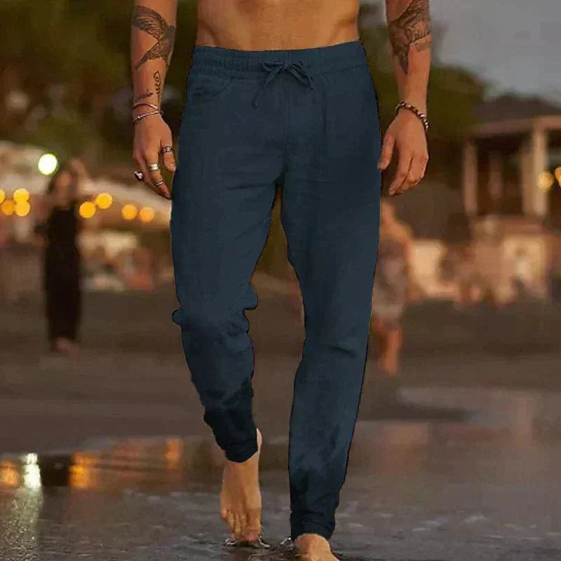 Michael™ - Premium Linen Trousers — Allmycloset (view 7)