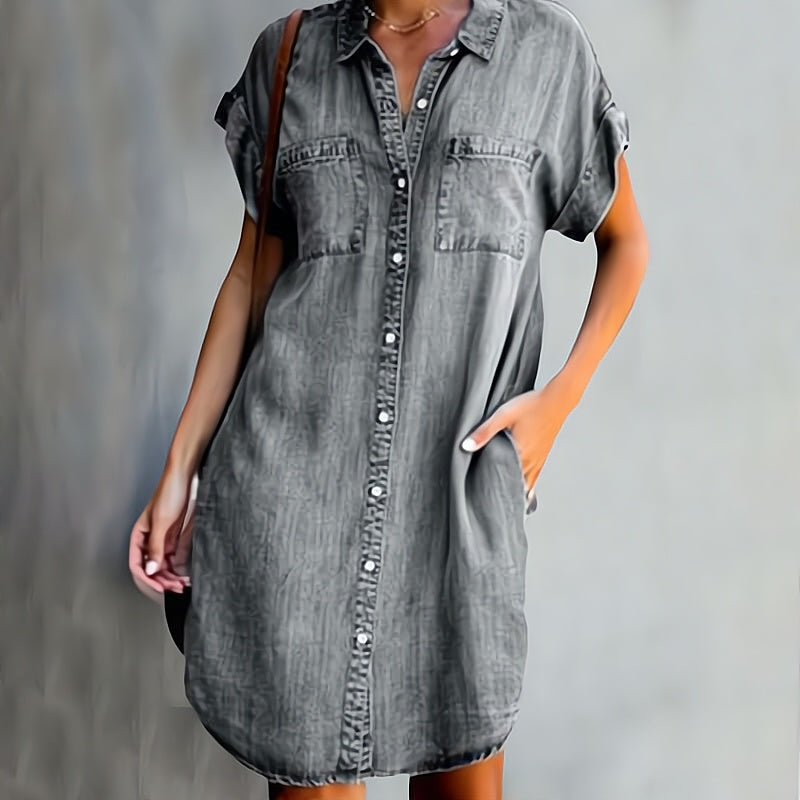 Bella™ - Stylish Denim Dress — Allmycloset (view 2)