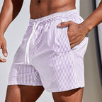 Men’s Swimwear Striped Drawstring Shorts | Summer