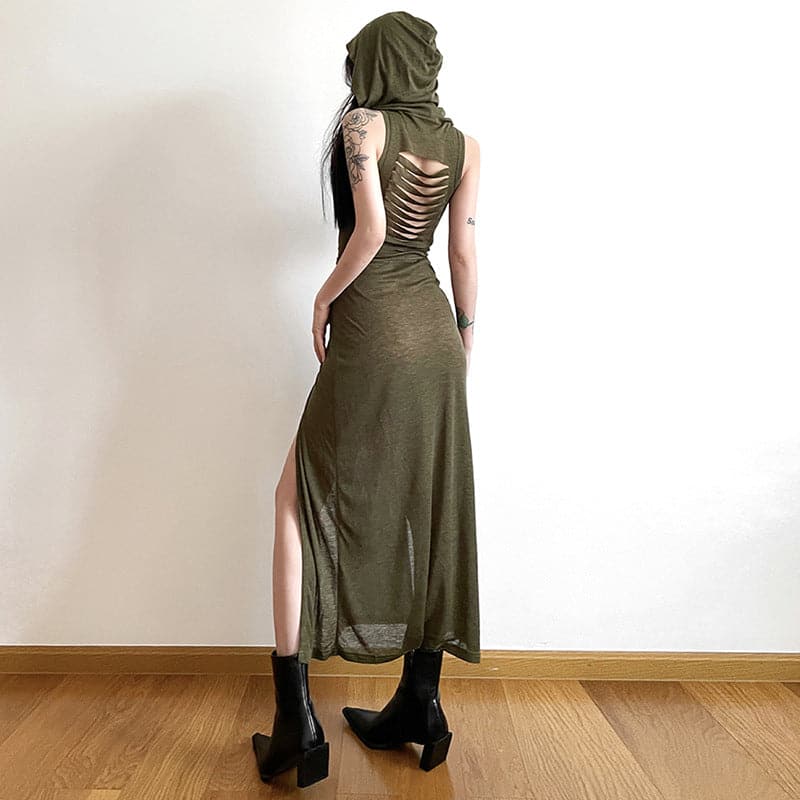 Annabelle™ - Hoodie Sleeveless Maxi Dress — Allmycloset (view 5)