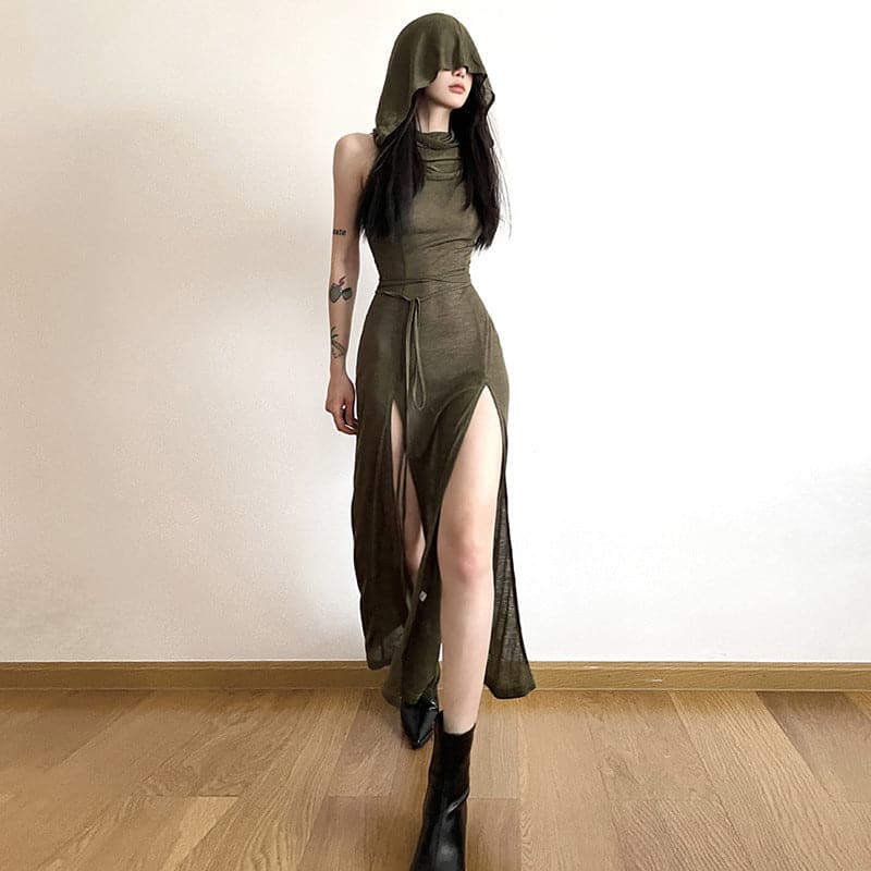 Annabelle™ - Hoodie Sleeveless Maxi Dress — Allmycloset (view 4)