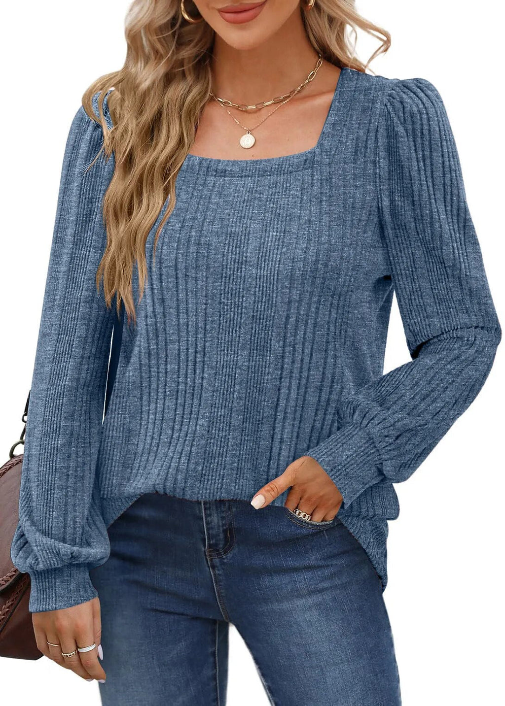 Scarlett™ - Trendy Top with Stylish Neckline — Allmycloset (view 8)