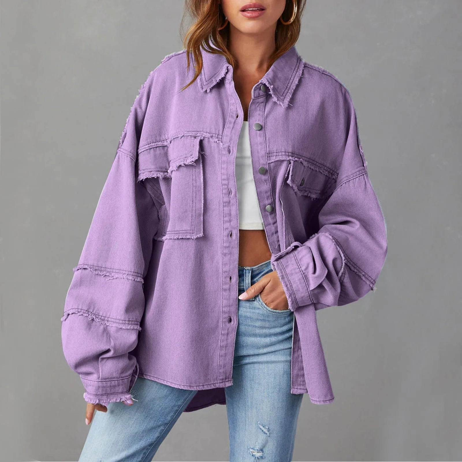 Ella™ - Stylish Denim Jacket — Allmycloset (view 9)