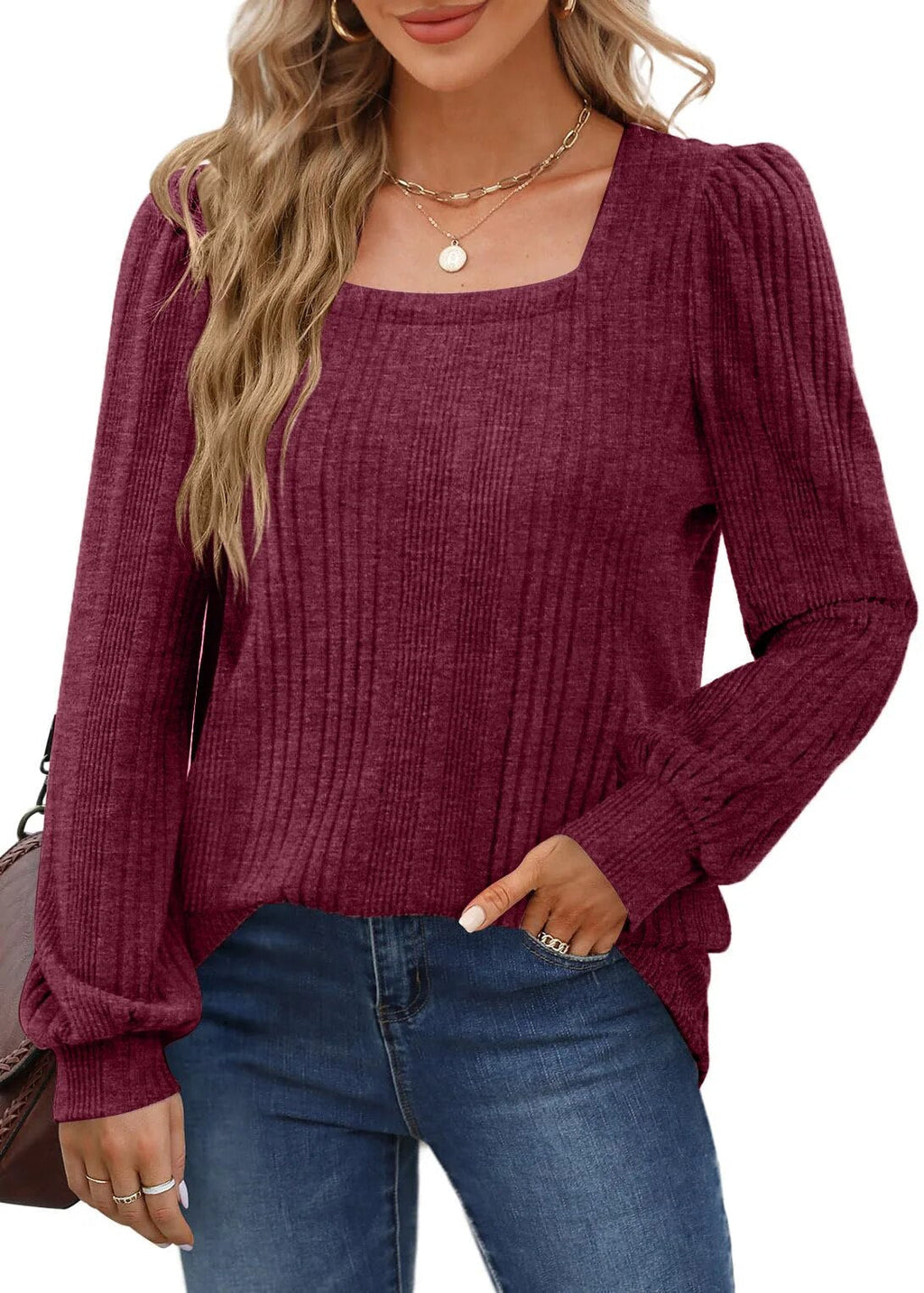 Scarlett™ - Trendy Top with Stylish Neckline — Allmycloset (view 3)