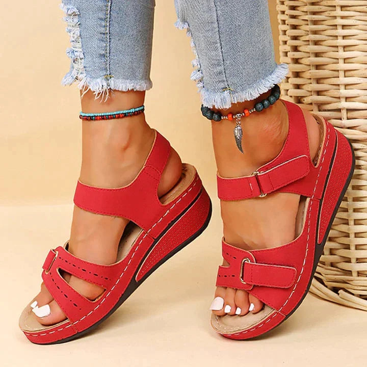Juris - Luxury Orthopaedic Sandals with Comfortable Wedge Heel — Allmycloset (view 2)