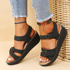Juris - Luxury Orthopaedic Sandals with Comfortable Wedge Heel — Allmycloset (view 3)