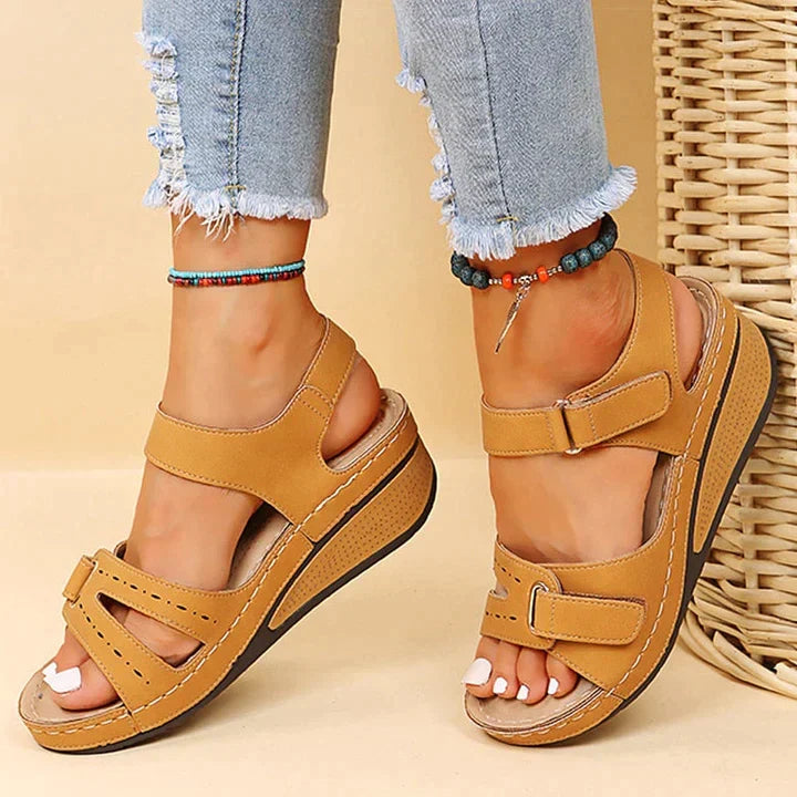 Juris - Luxury Orthopaedic Sandals with Comfortable Wedge Heel — Allmycloset (view 4)