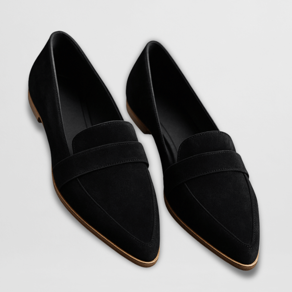 Women's Pointed Toe Loafers with Penny Strap & Slip-On | Flat