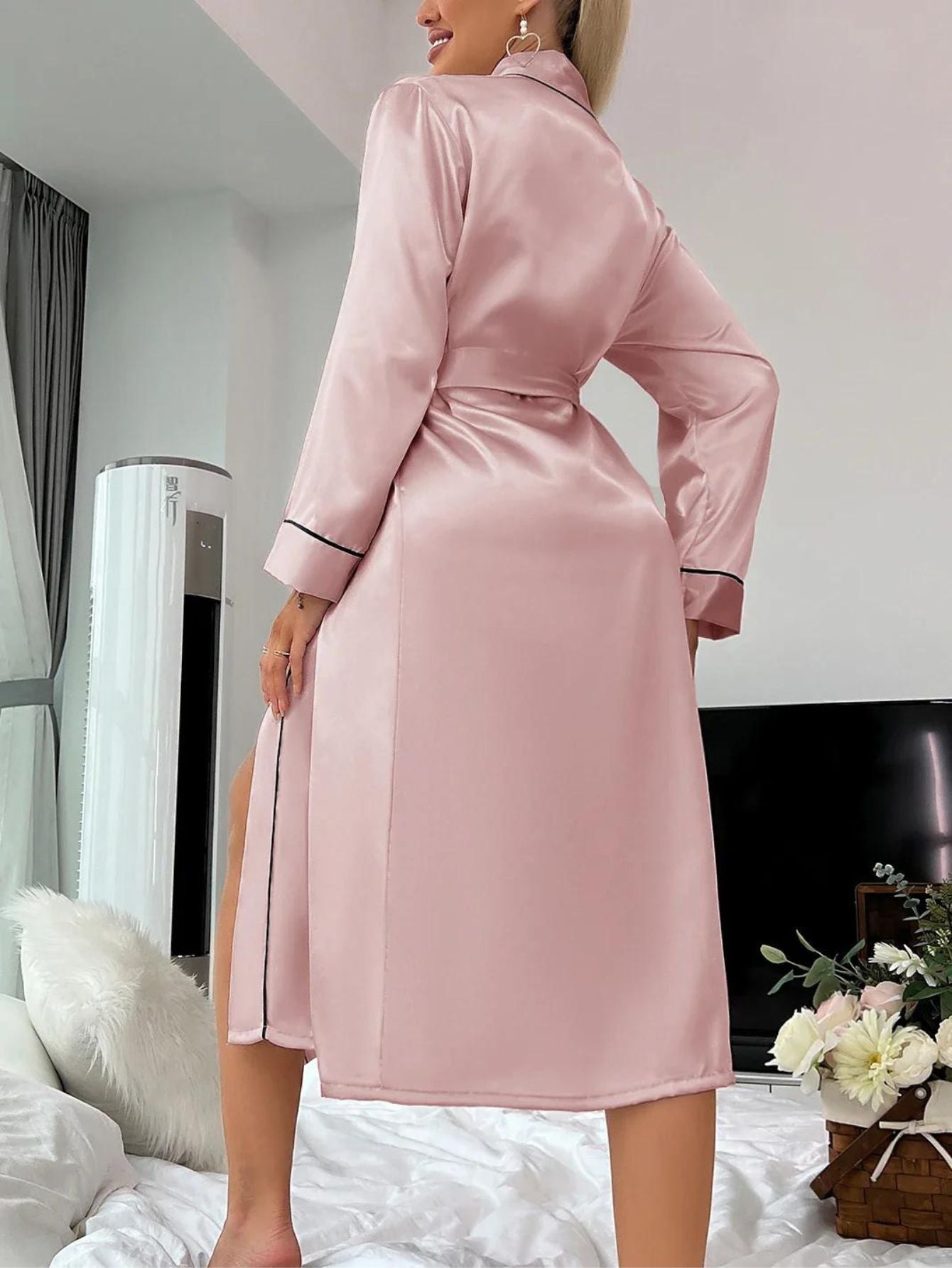 Celeste - Elegant Spring Silk Nightgown for Ladies — Allmycloset (view 11)