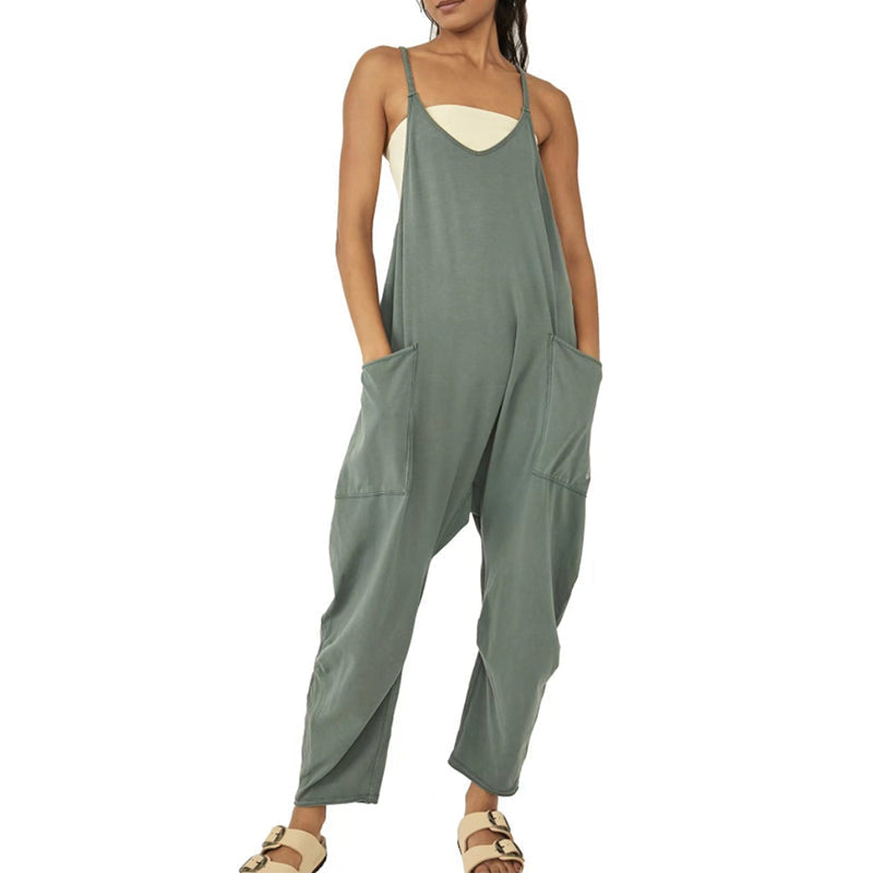 Sarah™ - V-Neck Sling Pocket Jumpsuit — Allmycloset (view 5)
