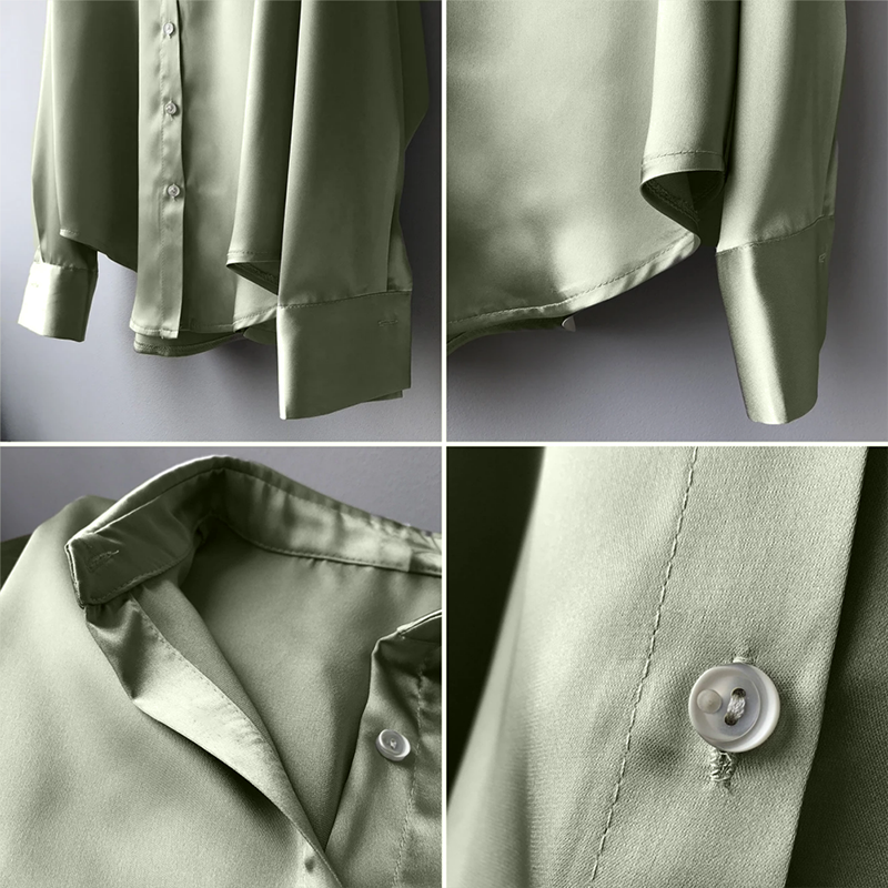 Lily™ - High Quality Satin Blouse — Allmycloset (view 5)