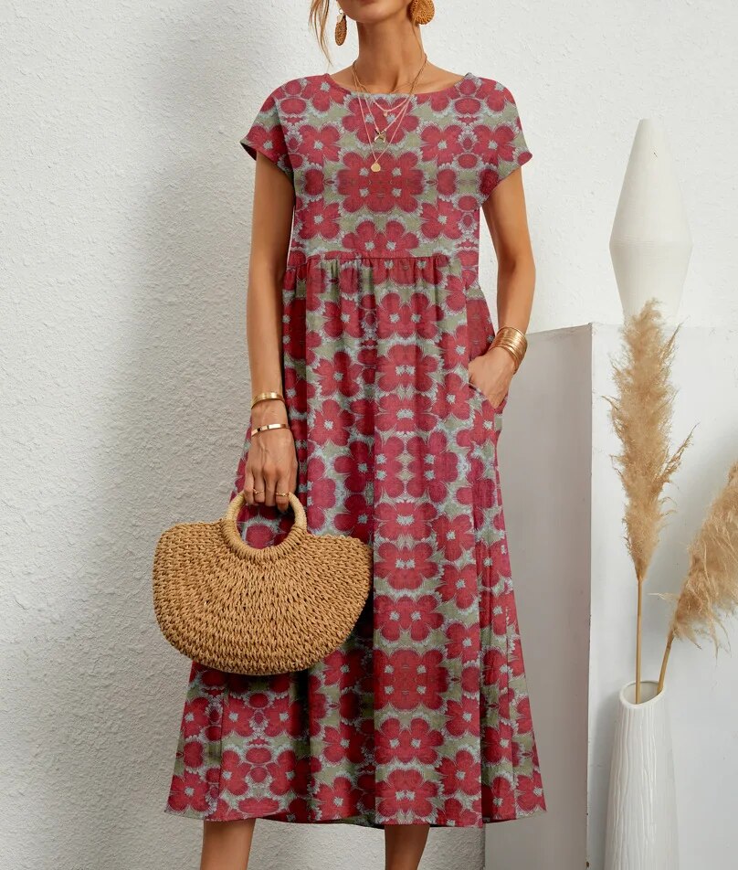 Violet™ - Comfy Cotton Dress — Allmycloset (view 7)