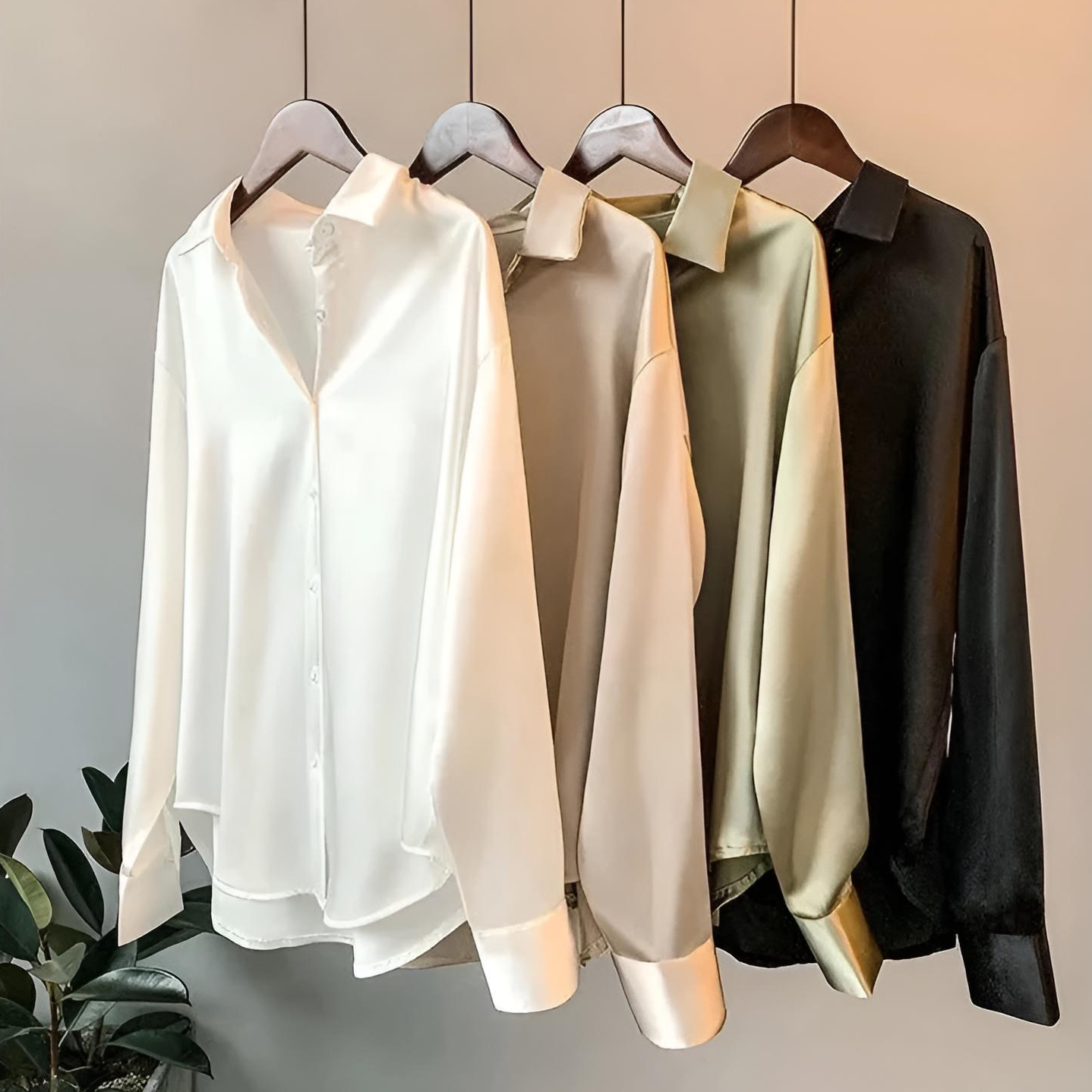 Lily™ - High Quality Satin Blouse — Allmycloset (view 4)