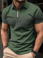 Elegant Classic Summer Polo Shirt for Men - Mink Tones — Allmycloset (view 2)