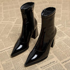 Amelia - Luxury Velvet Winter Boots with Pointed Toe — Allmycloset (view 3)
