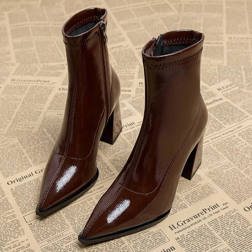 Amelia - Luxury Velvet Winter Boots with Pointed Toe — Allmycloset (view 2)
