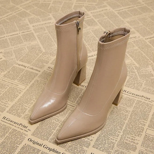 Amelia - Luxury Velvet Winter Boots with Pointed Toe — Allmycloset