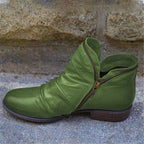 Giulia™ - Leather Boots with Zipper — Allmycloset (view 6)