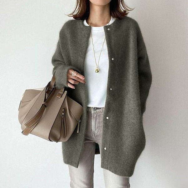 Mia™ - Loose Vintage Cardigan Vest — Allmycloset (view 4)