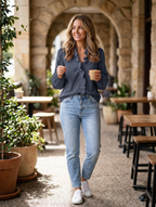Women's Blouse Ruffle V Neck | Casual