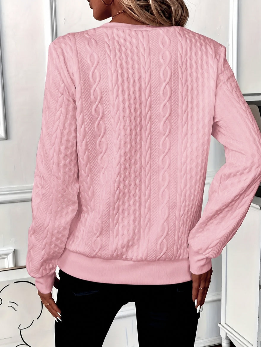 Women's Half-Zip Jumper with Ring Pull | Ribbed Hem