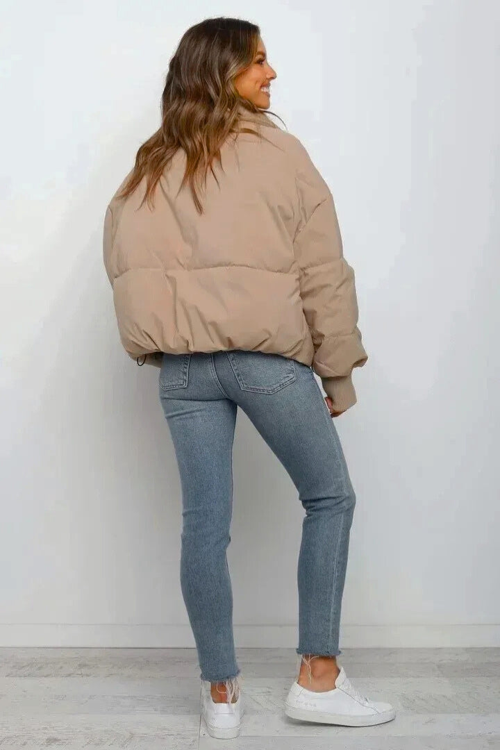 Women's Puffer Jacket Quilted Zip | Short