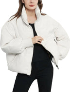 Women's Puffer Jacket Quilted Zip | Short